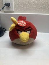Angry Birds Plush Red Girl Bird Yellow Bow Commonwelth 2011 Stuffed 5" No Sound