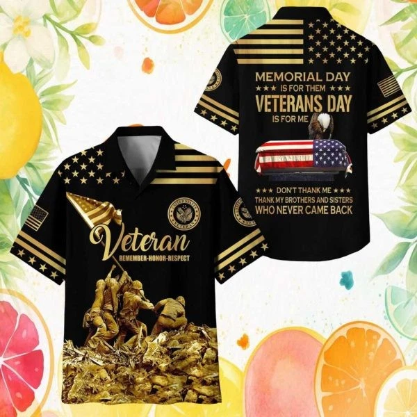 US Navy Veteran Memorial Day Don8217t Thank Me Tribute Hawaiian Shirtjfif