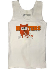 Hooters White Uniform Tank Devil Owl Themed With Tail On Back Size XS Authentic