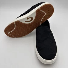 OluKai Mens 10 Lae'Ahi Pa'i Slip On Shoes Lava Rock Black Camo 10444-LRKE NEW