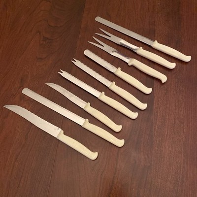 9 Piece Quick Cut Knives Set Serrated Bread Knives Vintage USA Made