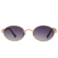 Prad 25016 Sunglasses Gold Frame Gray Gradient Lenses 54-17-142mm UV