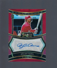 2025 Panini Select Baseball Signatures Auto Red 01/99 Dylan Crews Nationals RC