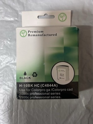   Black Ink Cartridge H-10BK HC C4844A for HP 2000c/2500c