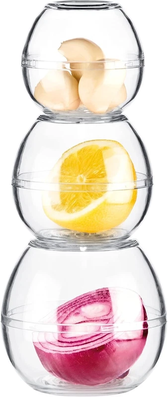 Set 3 Contenitori per Cibi Porta Alimenti TESCOMA Salva Freschezza Frigorifero, fotografia 6 di 10
