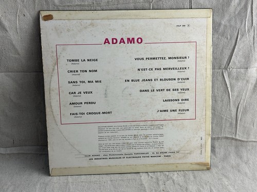 Salvatore Adamo "Adamo" ~ Self Titled 1st Album 1964 LP ~ Ultrasonic Clean - Picture 4 of 4