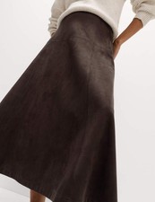 Marks & Spencer Womens Midaxi A Line Skirt in Dark Chocolate - M&S