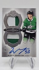 2024-25 Upper Deck The Cup Wyatt Johnston Endorsements Dual Patch Auto 9/15