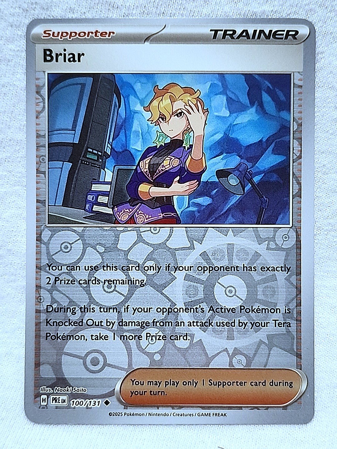 Briar 100/131 Uncommon Reverse Holo Prismatic Evolutions Pokémon
