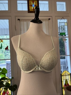 Victoria's Secret Dream Angels 34C Mint Green Nude Swarovski Push-Up Bra NEW