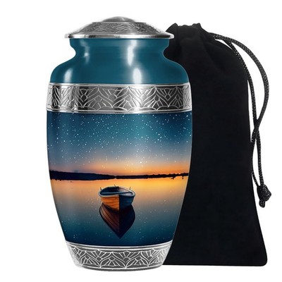 Milkyway Boat Cremation Urns for Ashes Adult Mother, Decorative Urn (10 Inch)