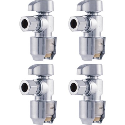 Sharkbite Max 12X38 Inch Compression Angle Stop Valve Pack Of 4 Brass Fittings