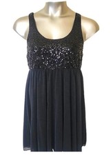 Apt. 9 Black Sequin Embellished Mini Cocktail Dress Size Large Kohl’s MSRP $68.