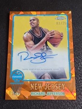 2024-25 Topps Chrome Sapphire Richard Jefferson 73 Orange Refractor Auto /25