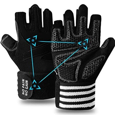 Fitness-Handschuhe für Gewichte FINGER TEN schwarz