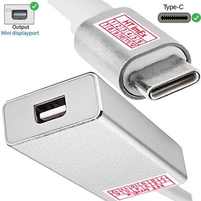 USB-C auf mini DisplayPort DP Adapter 4K UHD für Schenker, Tongfang Notebook PC