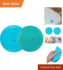 Universal 6  Silicone Drain Stopper - 2 Pack Suction Cover for Clean Bathing