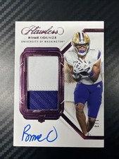 2024 Flawless Collegiate Rome Odunze RPA 1/3 Rookie 3-Color Patch Auto RC Bears