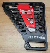 Craftsman CMMT12062 12-Point SAE Combination Wrench Set 7-Piece Gunmetal Chrome