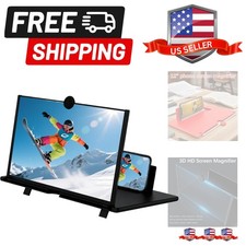 12" Phone Screen Magnifier, 3D Hd Foldable Phone Stand with Screen Magnifier,...