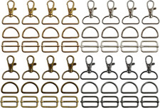 48 Pcs D Rings for Purse, Swivel Clasp Hooks, Slide Buckles, Bag Hardware for Ba