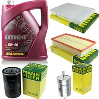 Mann Inspektionspaket 5L Mannol Extreme 5W-40 FüR Audi A3 1.6 1.8 Tt Skoda