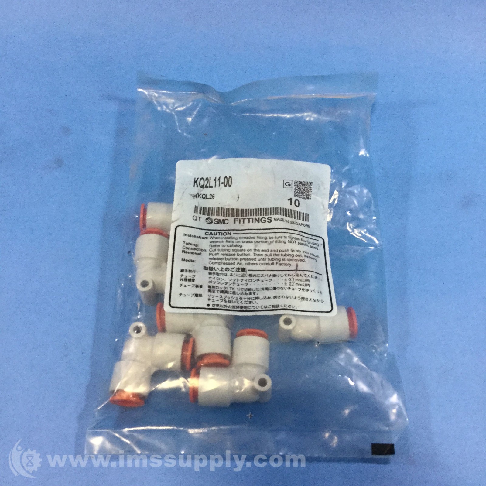 SMC KQ2L11-00 Union Elbow, KQ2 Fittings, Bag of 10 0325