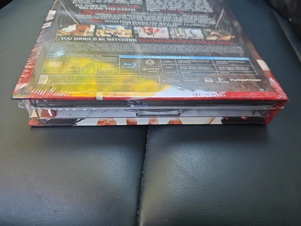 New Attack on Titan Season One Part One Limited Edition Blu Ray DVD 4-Disc Set - Image 3 of 4