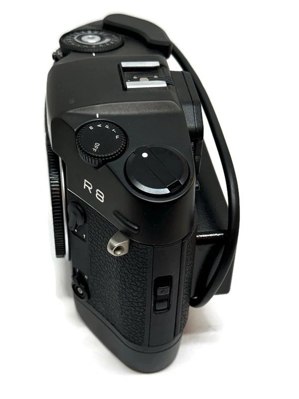Cuerpo de cámara fotográfica Leica R8 cromo SLR con bobinadora de motor - probado con batería - ¡LEER! Foto 4 de 4