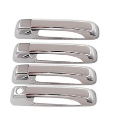 Side Door Handle Exterior Covers Trim Set Chrome Compatible with Dodge Ram