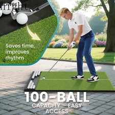 Golf Hitting Mat with Ball Tray for Pro Turf Practice - 5x4/6x4 26/31mm 1