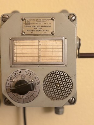 WWII United States Instrument Co Sound Powered Phone Station A542