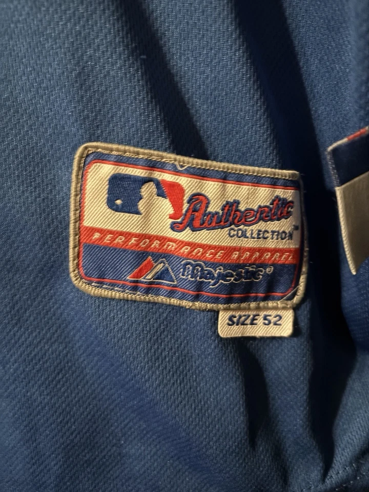 Majestic Authentic Jose Bautista Toronto Blue Jays MLB Jersey Blue Sewn 52 - Image 2 of 3