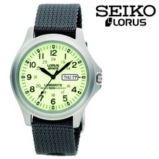 Lorus Lumibrite Military Watch RJ655AX9 Great . for sale online | eBay