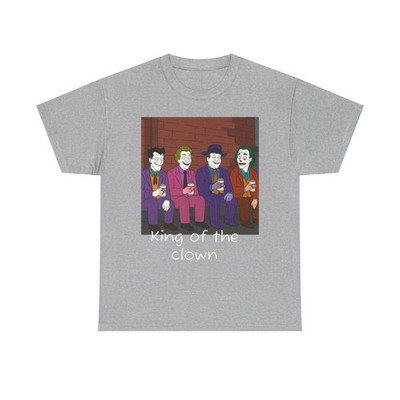 Cotton Tee King of the Clown Funny Jokers Shirt Comic Halloween Hill Batman