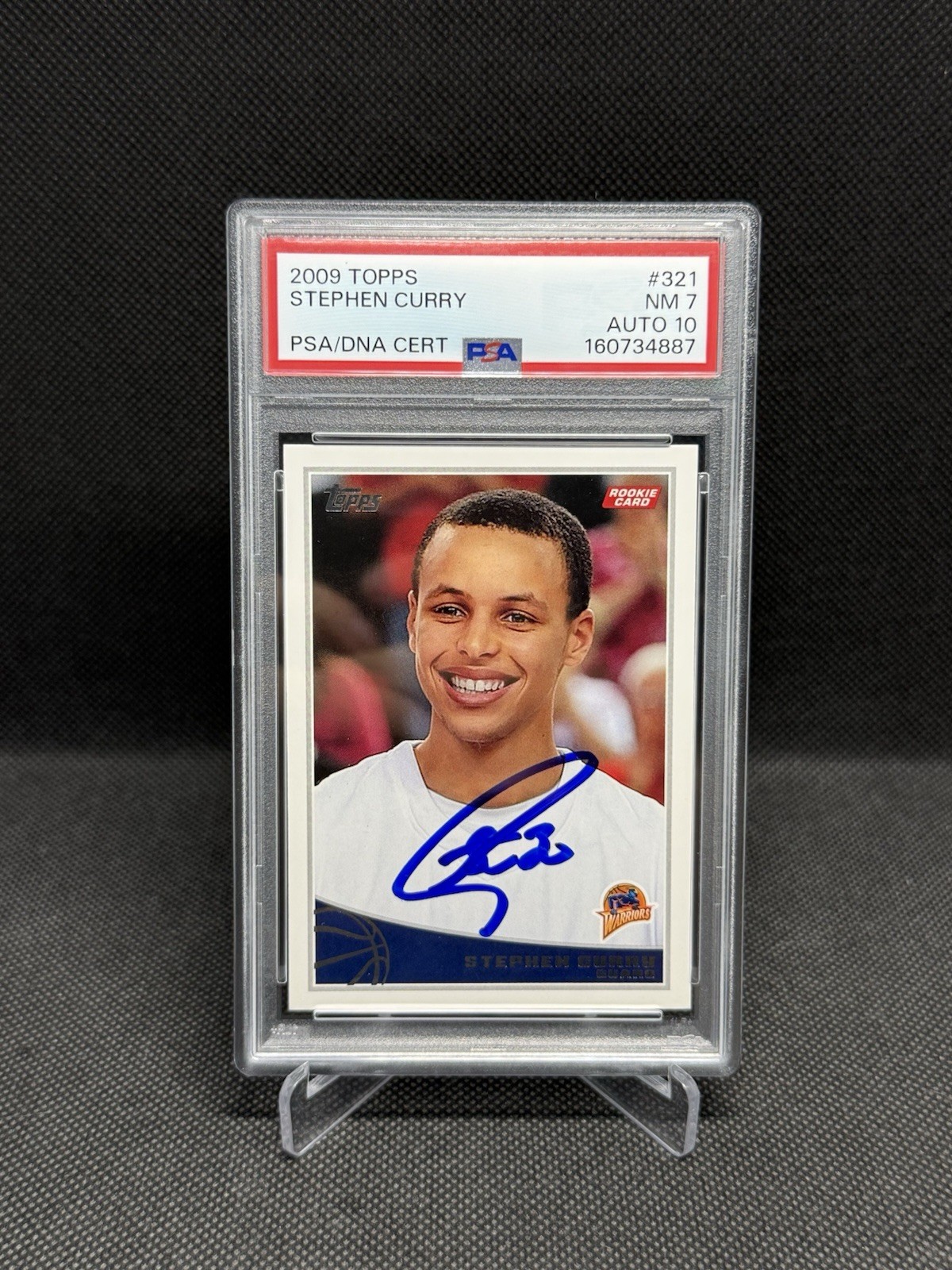 Stephen Curry 2009-10 Topps #321 RC Rookie Psa/Dna 7 Auto 10 Signed Autograph