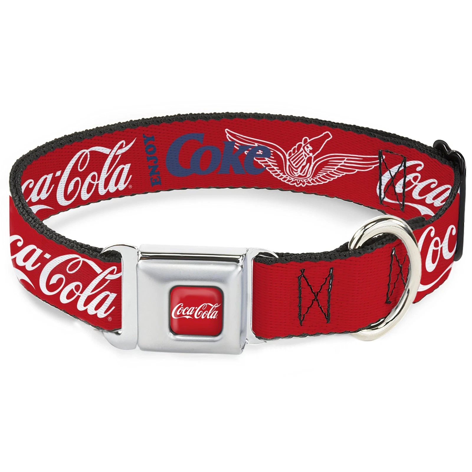 The Coca-Cola Company Pet Collar, Dog Collar Metal Seatbelt Buckle, (US IMPORT)