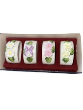 Lefton Royal Hampton Bone China Floral Napkin Rings