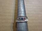 VINTAGE 925 RUBY SAPHIRRE TOPAZ BAND SIZE 7