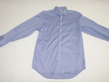 Charles Tyrwhitt Men's Non Iron Dress Shirt Size 16 - 34 Blue White French Cuffs