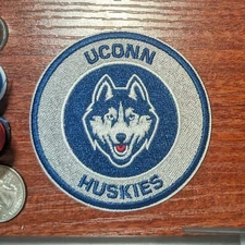 UCONN Patch Connecticut Huskies College Sport Basketball Embroidered Iron On 3"