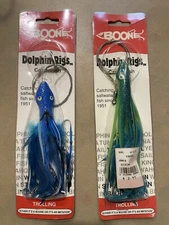 2 New Boone DOLPHIN RIG TROLLING LURES Blue Mackerel Dolphin 1oz 2004 Saltwater