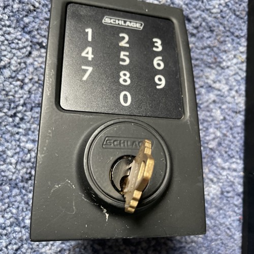 Schlage Touchscreen Deadbolt 47262744-A Incomplete Cosmetic Damage Parts Black - Picture 5 of 5