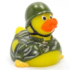 Army Camouflage Rubber Ducky Large - Jeep Ducking - FAST US Shipper