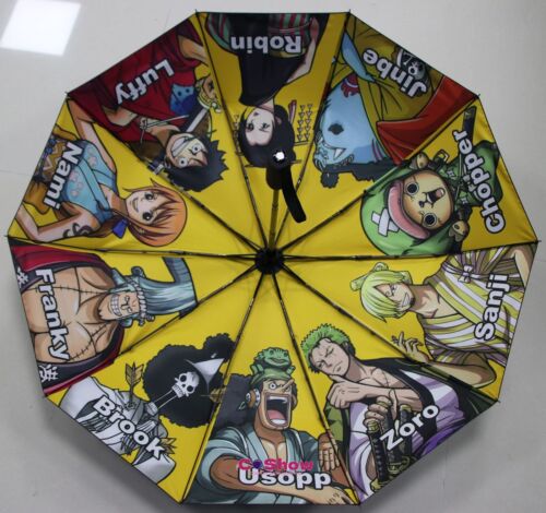 Anime One Piece Luffy Regenschirm einziehbar faltbar gefaltet Sonnen- & Regenschirm - Bild 1 von 5