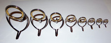 New Set 8 Batson Forecast LTCUDNG Gold Zirconium Spinning Fishing Rod Guides #1
