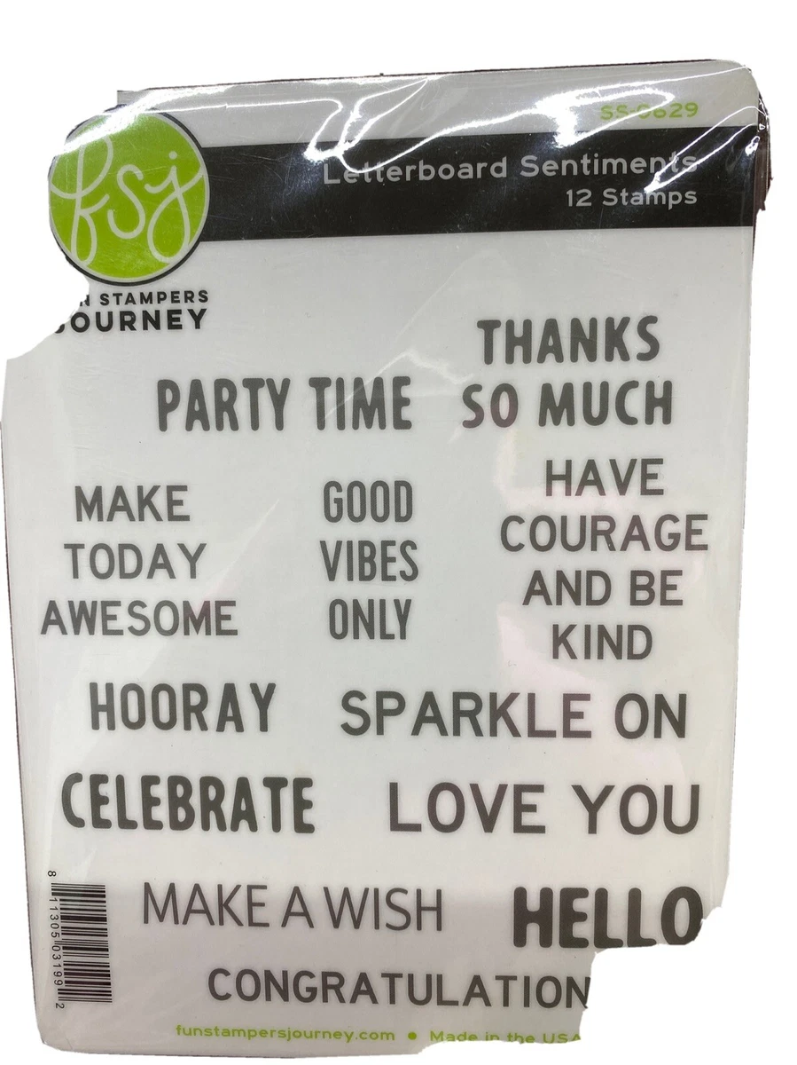 nakoming Makkelijk te lezen vuilnis FSJ Fun Stampers Journey Letterboard Sentiments 12 Piece Rubber Stamp Set NEW | eBay nakoming Makkelijk te lezen vuilnis FSJ Fun Stampers Journey Letterboard Sentiments 12 Piece Rubber Stamp Set NEW | eBay