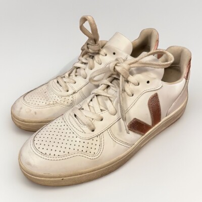 VEJA V-10 Low Top Leather Sneakers Women's Size 10 EU 41
