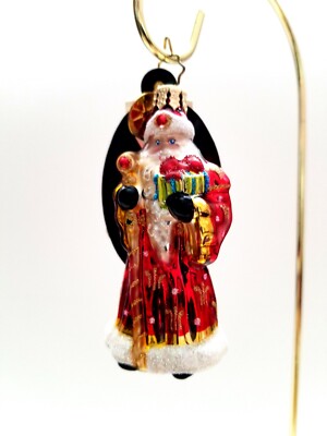 Christopher Radko - Regal Ruby Santa Gem #1015123 Santa Holding Staff 