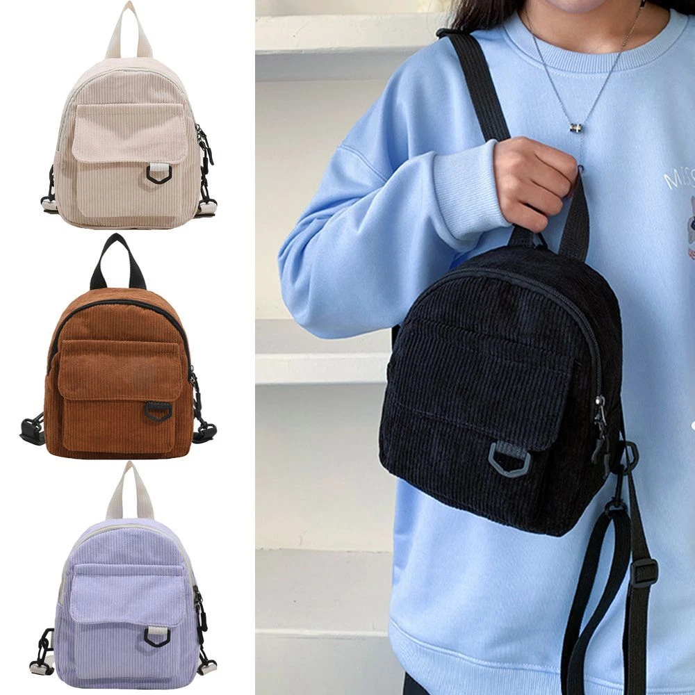 Simple top mini backpack